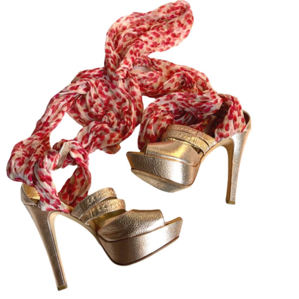 Lot of 3 PAIRS cute hot Platform Sandals Heels,  all fit 7.5 or less.